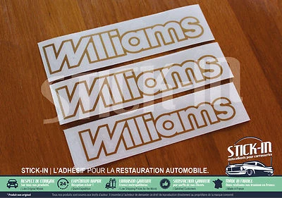 Clio Williams - Set 3 Autocollants Stickers Monogrammes 2 Ailes 1 Coffre