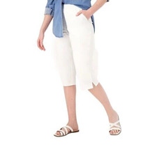 Denim Co. EasyWear Twill Tall Relaxed Pull-On Skimmer MT White A575308