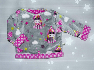 Kuschelweicher Baby Kinder Mädchen Pullover Einhorn handmade selbstgenäht 68/74