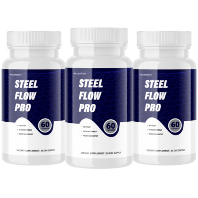 SteelFlowPro Men to Support Prostate Health and Urinary Function - 3 Bottles