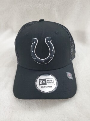 NEW ERA NFL INDIANAPOLIS COLTS TRUCKER SNAPBACK MENS HAT BLACK WHITE NEW 