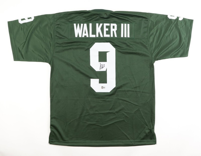 Kenneth Walker III Signed Michigan State Spartans Jersey (Beckett) Seahawks R.B.
