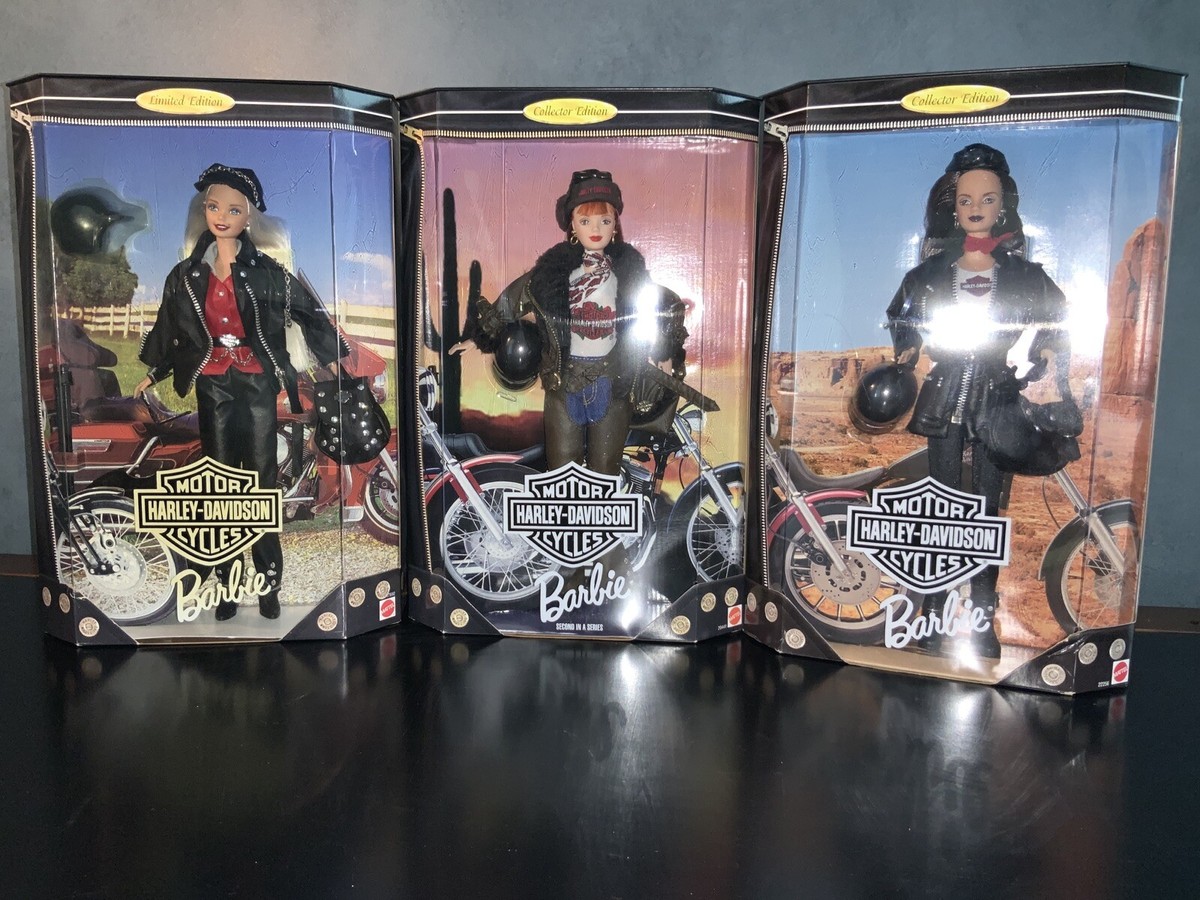 Harley-Davidson Barbie Doll #1, #2, #3 New NRFB 1996, 1998, 1999