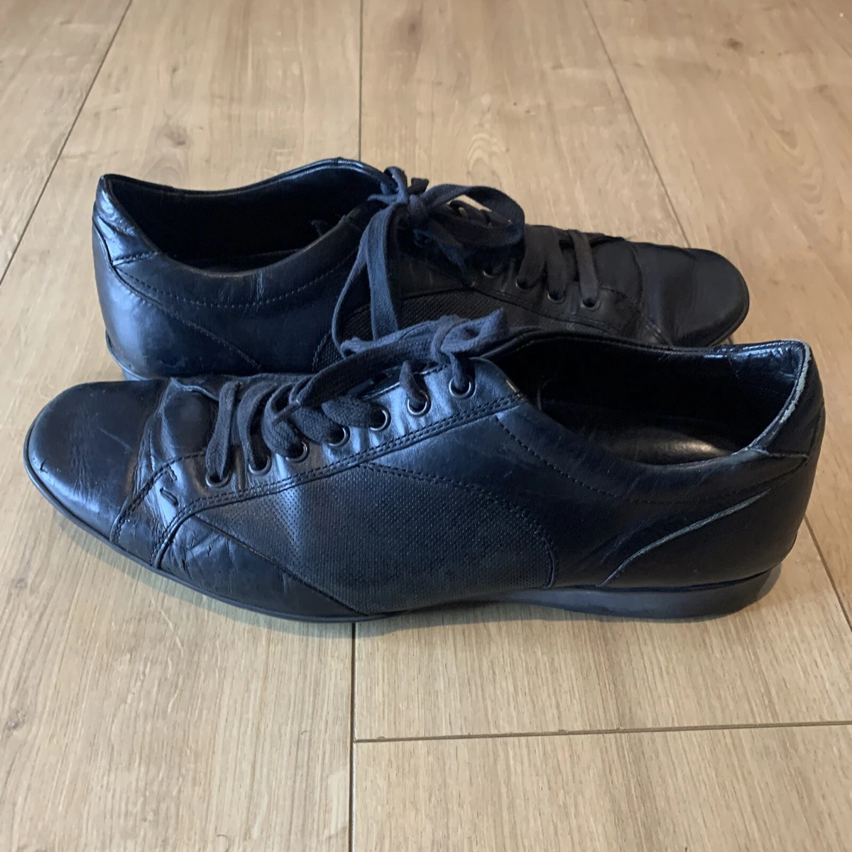 Hugo Boss Shoes Mens EU 43 UK 9 Black Leather Shoes