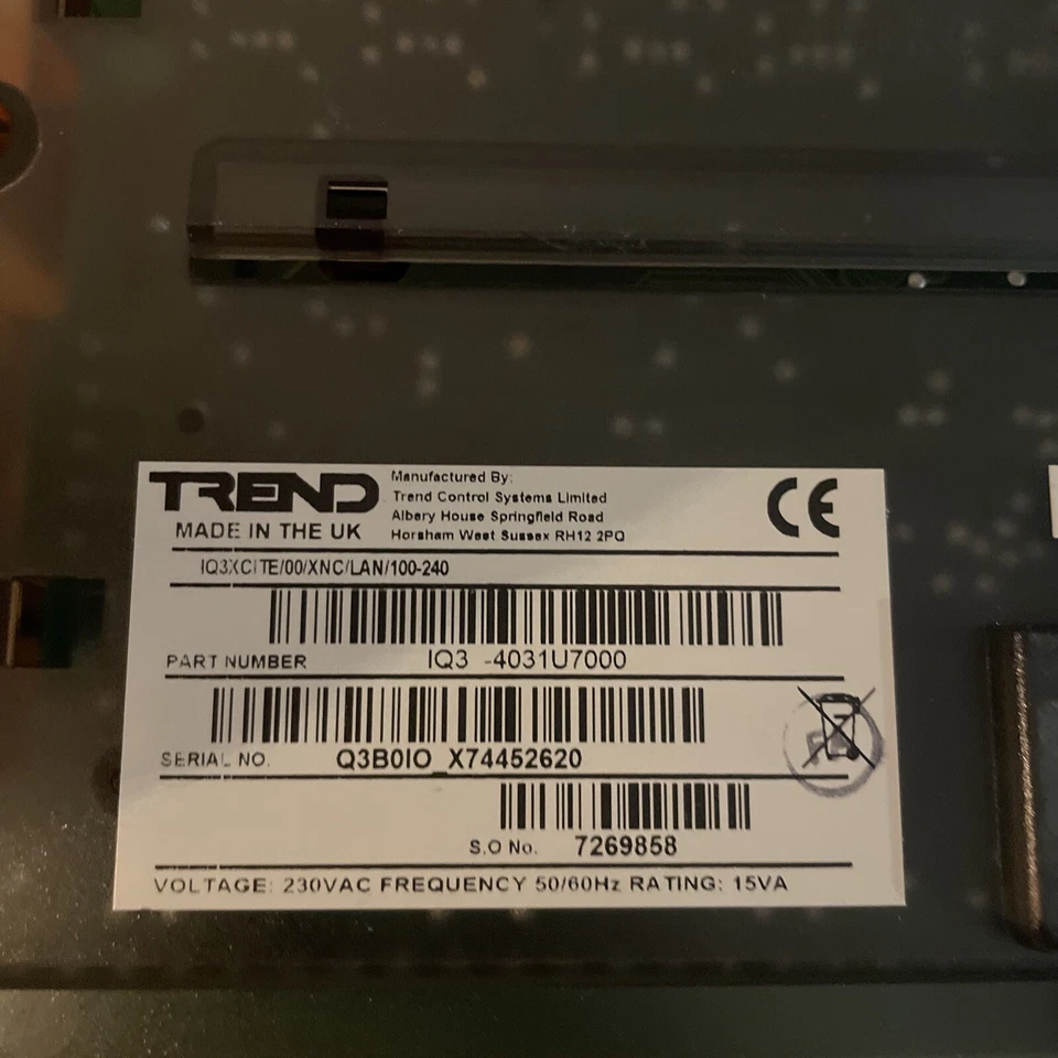 Trend iq3xcite/00/xnc/lan/100-240 controller - Image 3 of 4