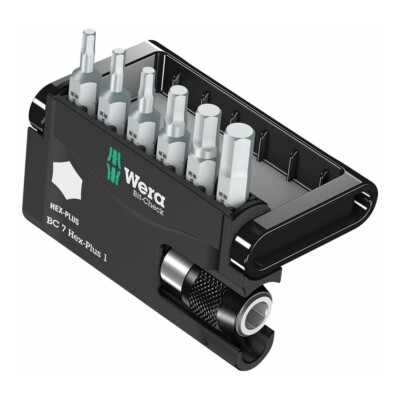 Wera 05056168001 Bit-Check Hex-Plus Bit Set 7 Piece Set