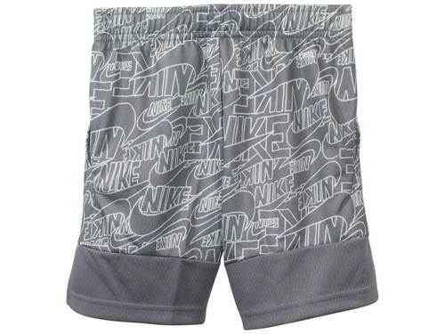 Nike Little Boy's Shorts Dri-FIT Read All-Over Print Smoke Grey - Picture 2 of 8
