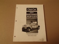 2001 Club Car Powerdrive Plus Vehicles Maintenance Service Supplement Manual