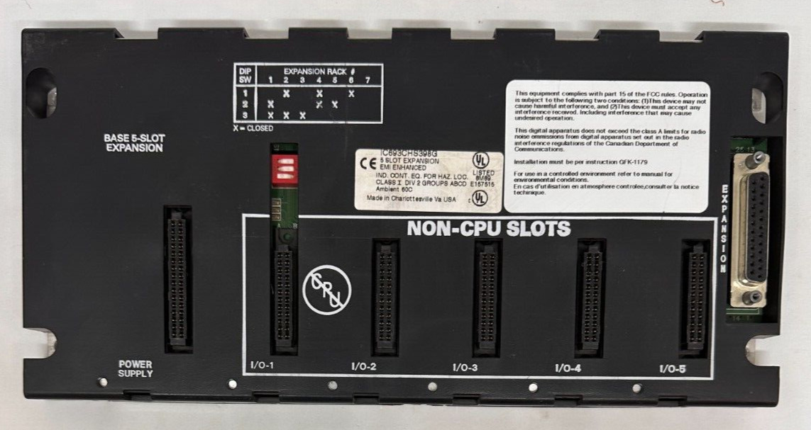 IC693CHS398 GE Fanuc 90-30 Series Base 5 Slot Remote Expansion EMI Enhanced (58)