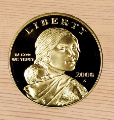 2000-S Sacagawea / Native American Golden Dollar  One (1) Proof Coin