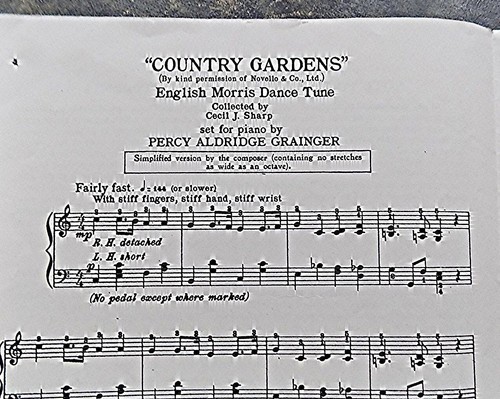 Percy Grainger - Country Gardens (Handkerchief Dance) -Piano Sheet Music (SMF) - Picture 2 of 3