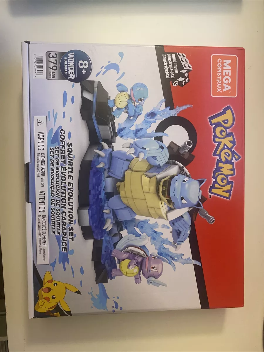 Brand New Factory Sealed Mega Construx Pokemon Squirtle Evolution Set (379  Pcs)