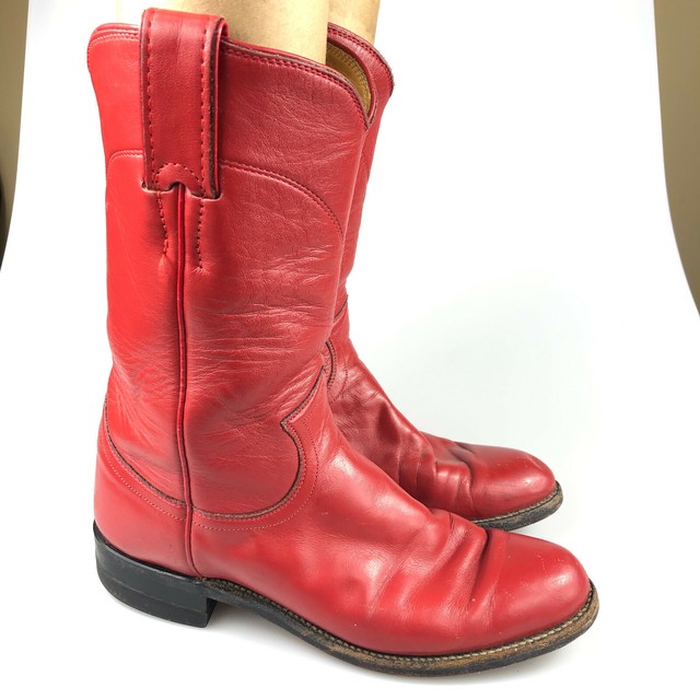 justin red boots