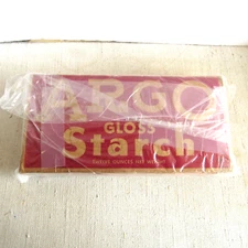 Vintage ARGO Laundry Starch in Box 12oz Red Box
