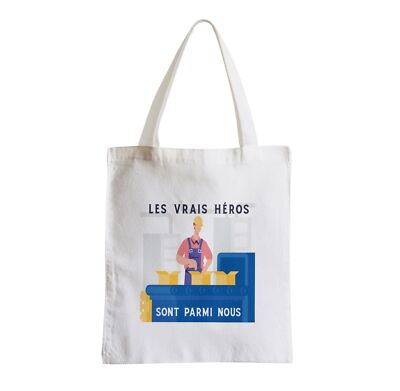 Sac Fourre-tout Super Héros Médecin Radiologue - 38x42 Cm, Polycoton Blanc - Neuf Avec étiquette