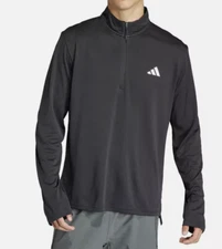 adidas Men Train Essentials Quarter-Zip Long Sleeve Pullover Top - 3 colors
