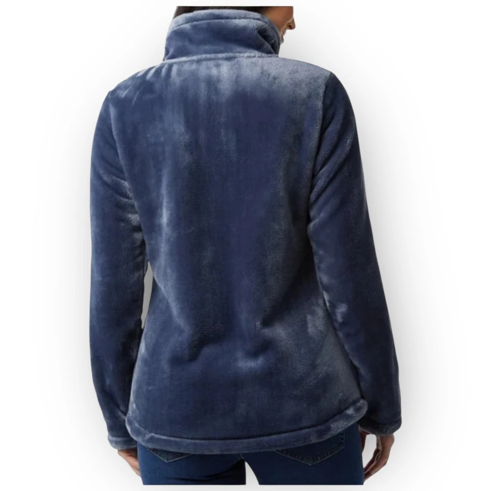 NWT 32 Degrees Heat® Faux Fur Jacket Small Blue Flintstone Full Zip - Image 4 of 4