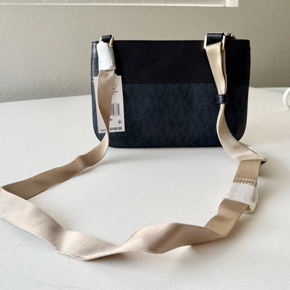 NWT Michael Kors Jet Set Sport East West Crossbody File Bag Baltic Blue CHIC! - Image 3 of 4