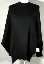 Free People Easy Street Women's Size S Black Oversized Tunic Sweater NWT