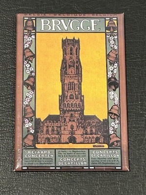 Brugge Museum Concerts Of Carillon Magnet Louis Reckelbus Repro Art Belgium