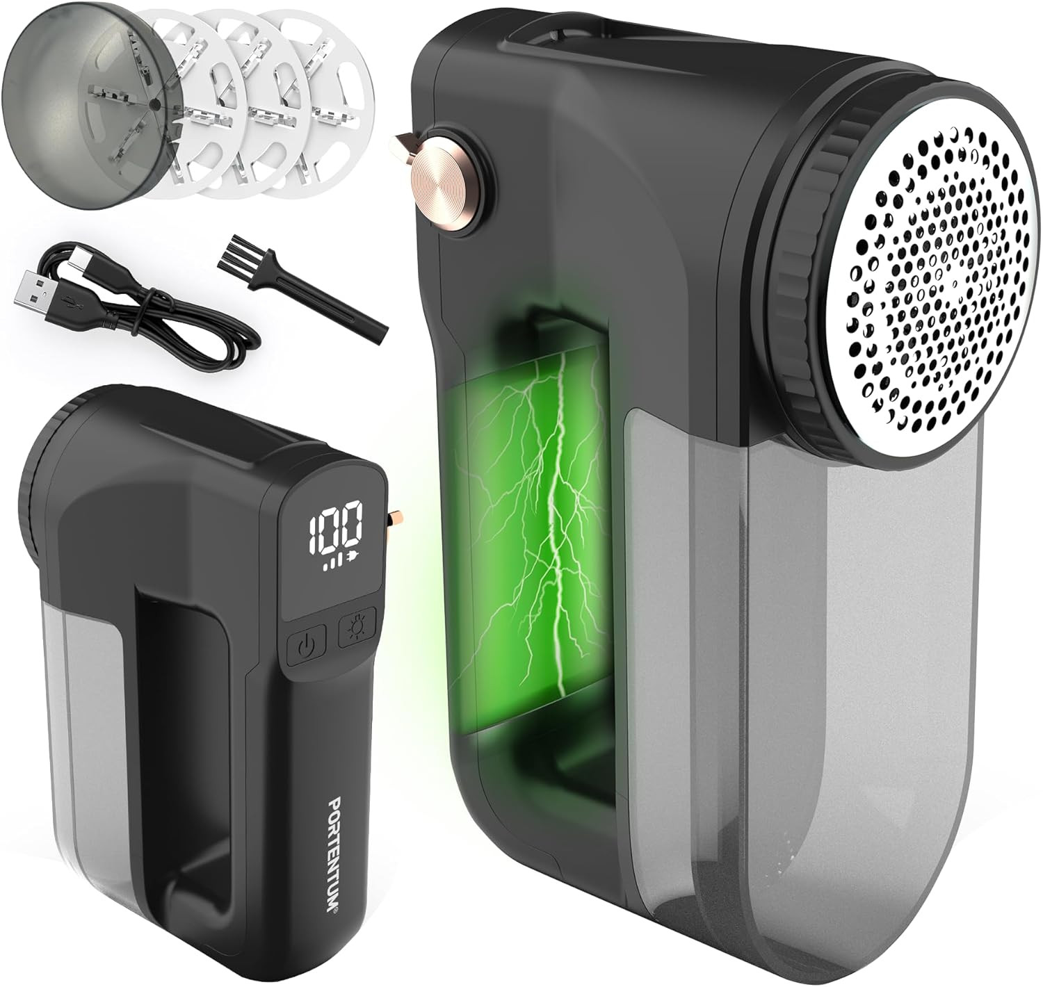 Levapelucchi LED Ricaricabile per Tessuti e Arredo - 3 Velocità