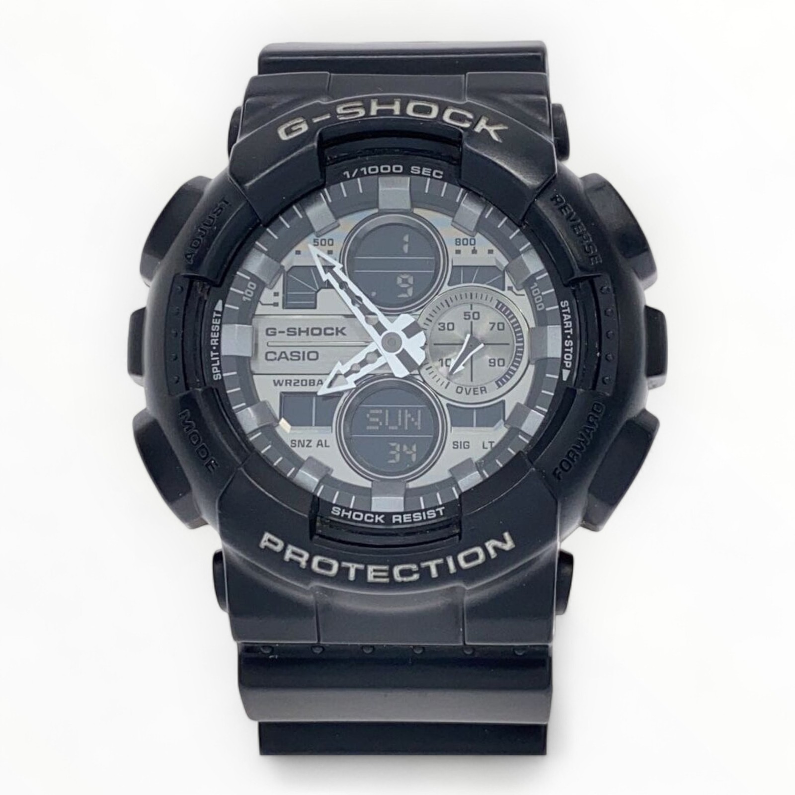 CASIO Ana-Digi Quartz Watch Silver Black Authentic Men H:2.20” W:2.05” 2747