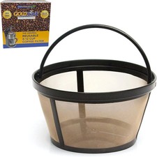 GOLDTONE Reusable 8-12 Cup Basket Coffee Filter fits Mr. Coffee Makers and Brewe