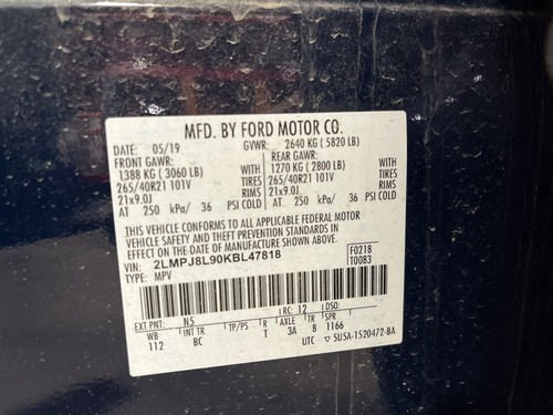 2019 Lincoln Nautilus 2.0L Transfer Case Assembly 81K AWD TCASE K2GZ7251Q 19-21 - Picture 4 of 4
