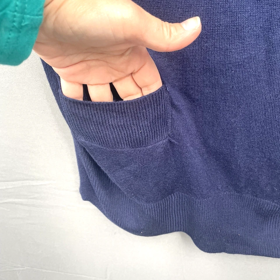 Top túnica Preen Line talla S seda cachemir viscosa azul manga corta ligero Foto 4 de 4