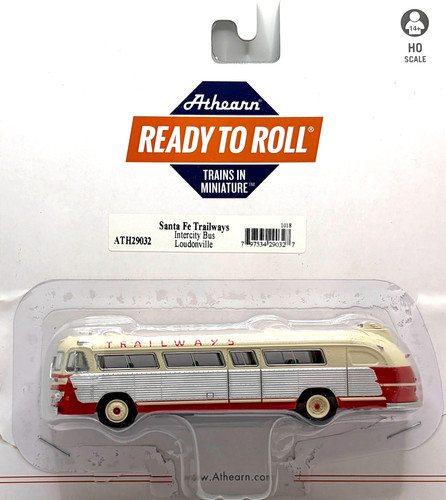 Autobús interurbano HO ATHEARN 29032 LOUDONVILLE SANTA FE TRAILWAYS PAQUETE ABIERTO | Condition: New