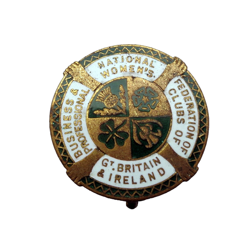 VINTAGE EMAILLE ABZEICHEN: NATIONAL FEDERATION OF WOMEN'S CLUB Gt BRITAIN & IRELAND