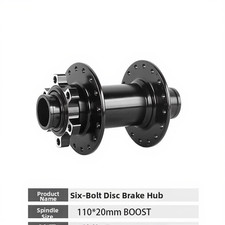 Mountain Bike Front Hub 110x20mm Six-Bolt Disc Brake 32-Hole Thru-Axle