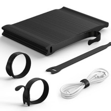 Reusable Cable Ties, 6 Inches Durable Cord Organizer Nylon Hook 100Pack Black