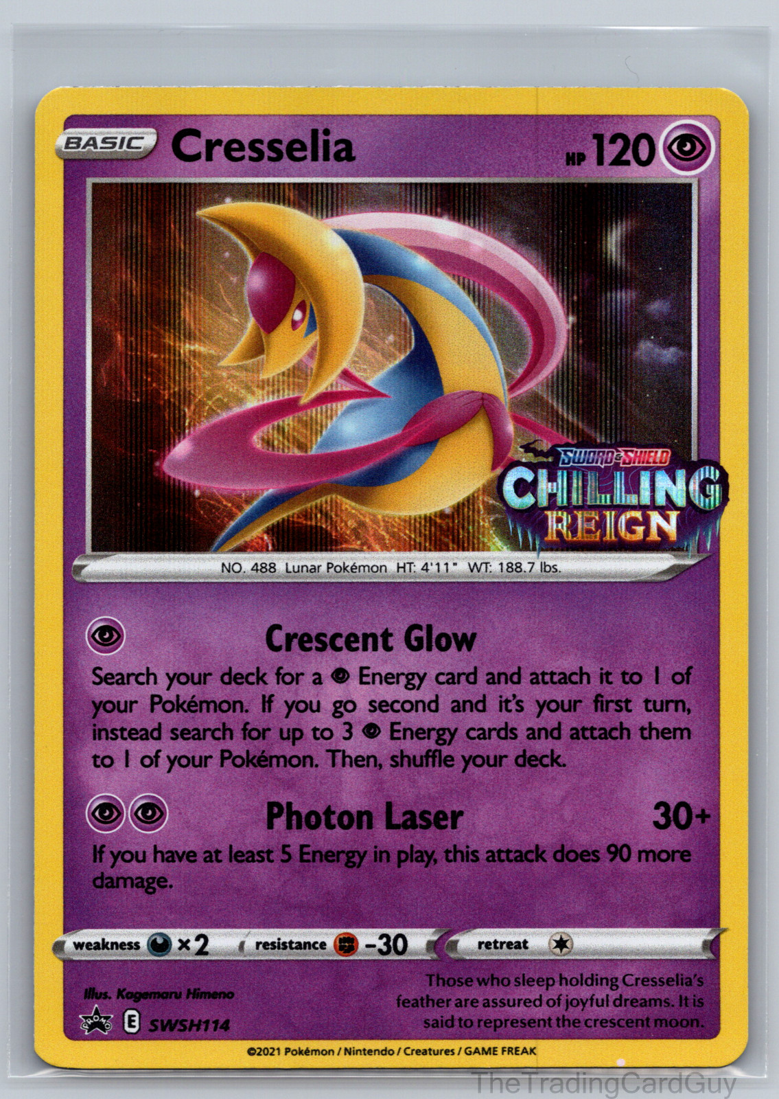 Cresselia - SWSH114 - PreRelease Pokemon Promo Sword & Shield Rare Holo Card NM