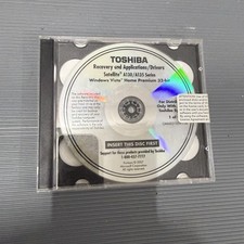 Toshiba Recovery and Applications Drivers Satellite A130 A135 Series Disc