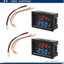 Dual Display Digital Voltmeter Ammeter 0.28 Led Dc 0-100v 10a Blue Red
