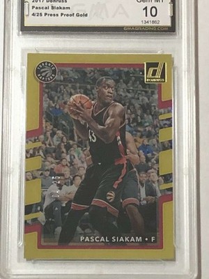 2017-18 Donruss Press Proof Gold 139 Pascal Siakam 04/25 Toronto Raptors GMA 10