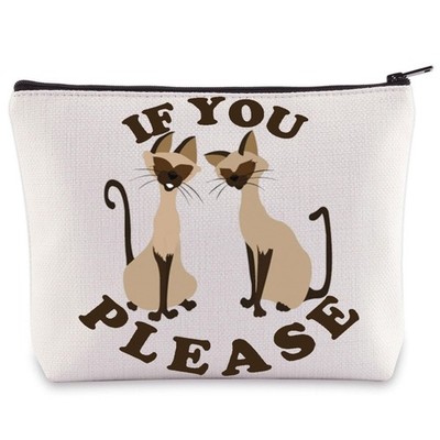 WZMPA Si and Am Cat Cosmetic Bag Lady＆Tramp Inspired Gifts If You Please