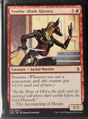 Nimble-Blade Khenra #145   Amonkhet (AKH)   Common NM Red MTG Magic Card