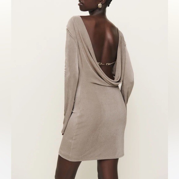 black ribbed knit dress Faye Rib Knit Dress Black main image 1