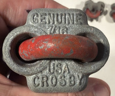Lot of 23 Crosby Wire Rope Clips Clamps Red U-Bolt Galvanized Used Surplus