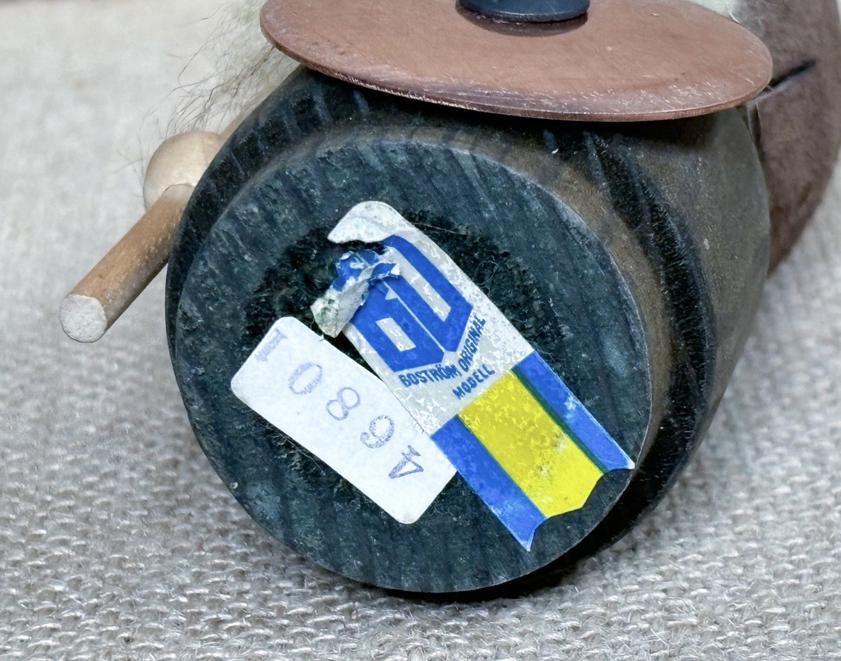 Vintage Bostrom Teak Wood Viking Guard Figurine Scandinavian Nordic Folk Art