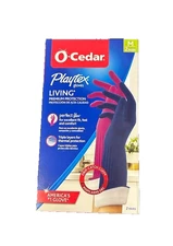 O-CEDAR PLAYTEX Kitchen Cleaning GLOVES SIZE Medium 1 PAIR WITH DRIP-CATCH CUFF!