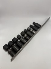 Snap On Tools 38 Drive 6 Point 10-19mm Metric Swivel Socket Set 9-piece Ipfm