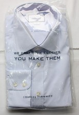 Charles Tyrwhitt Men's Royal Oxford Weave Dress Shirt NN7 Ice Blue 17/35 NWT