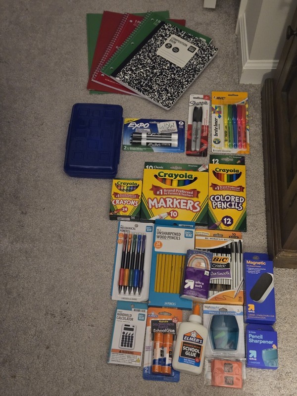 School Supplies Lot