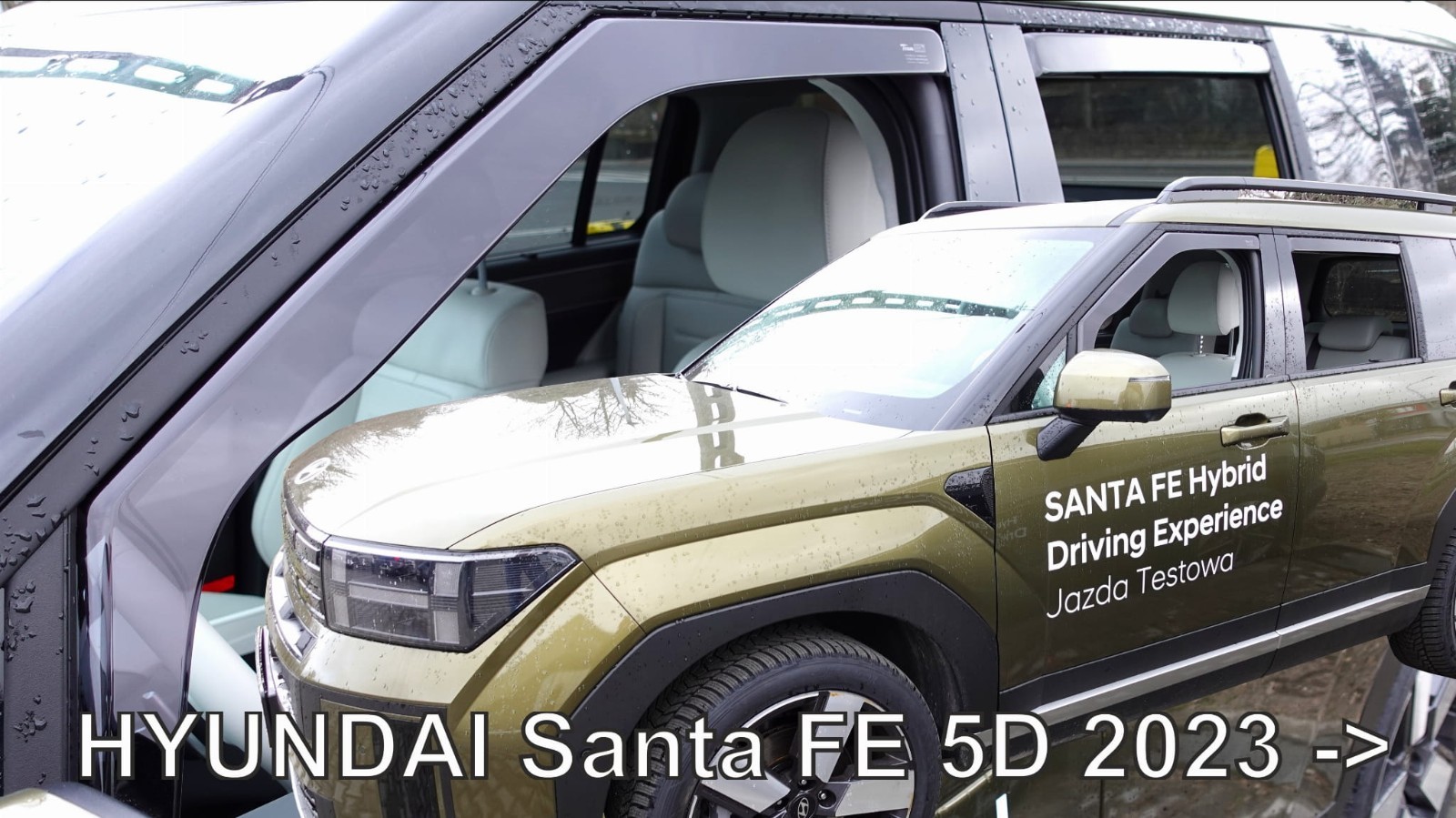Déflecteurs d'air pour Hyundai Santa Fe 5 depuis 2024 de marque HEKO en plastique noir 4 pièces