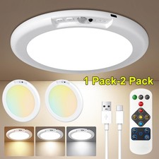 Rechargeable Motion Sensor Ceiling Light with Remote, Battery Operated Wireless