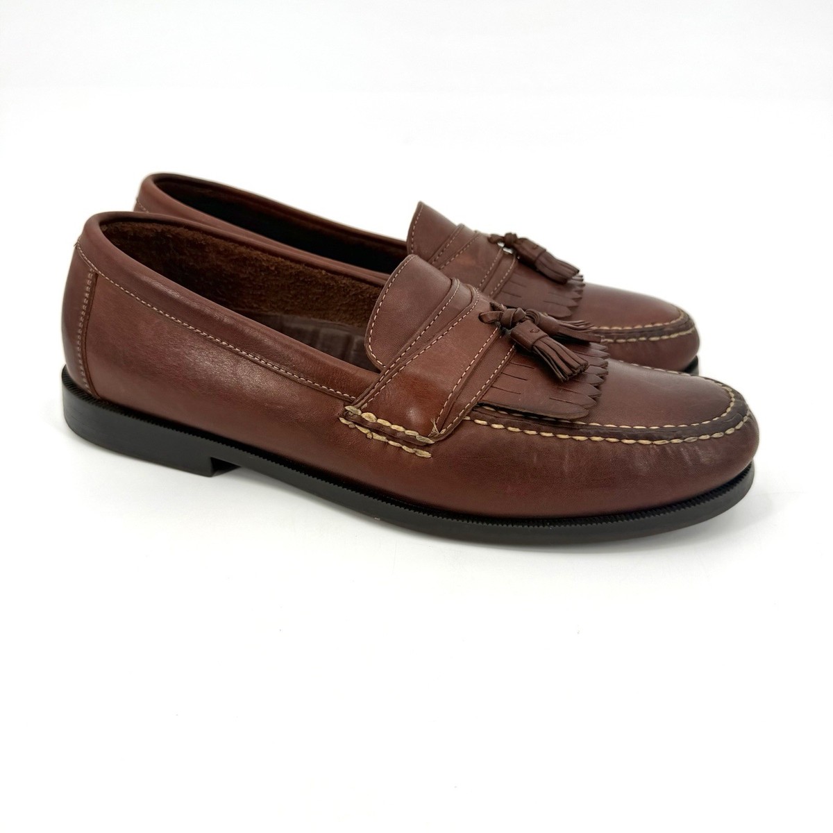 Dexter Leather Kilt Tassel Loafers Shoes Brown Preppy  display picture 3