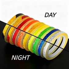 Reflective Safety Tape Self Adhesive pinstripe Sticker Strip Decal 26FT Roll 1CM